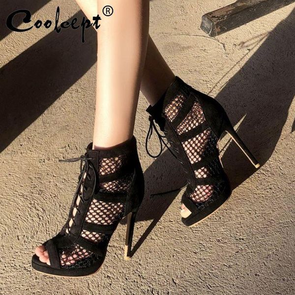 coolcept plus size 33-43 mesh shoes women spring pumps daily dance lacing thin high heels party solid color footwear sandals, Black
coolcept plus size 33-43 mesh shoes women spring pumps daily dance lacing thin high heels party solid color footwear sandals, Black
