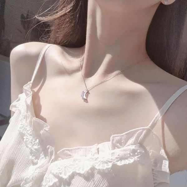 chains fashion light of stars and moon charm necklace delicate clavicle chain rhinestone for women jewelry gift, Silver
chains fashion light of stars and moon charm necklace delicate clavicle chain rhinestone for women jewelry gift, Silver