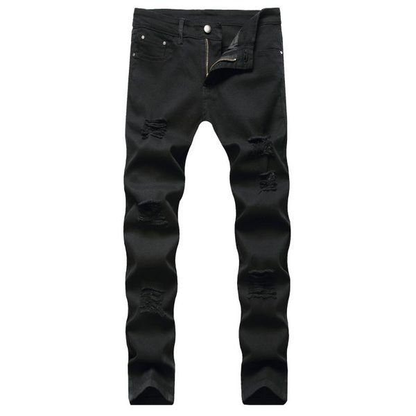 spring and autumn jogger pants black ripped men's self-cultivation stretch feet jeans men frayed, Blue
spring and autumn jogger pants black ripped men's self-cultivation stretch feet jeans men frayed, Blue