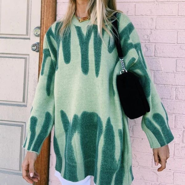 women's sweaters women knitted sweater vintage green striped print oversized pullovers winter streetwear long tie dye outerwear, White;black
women's sweaters women knitted sweater vintage green striped print oversized pullovers winter streetwear long tie dye outerwear, White;black