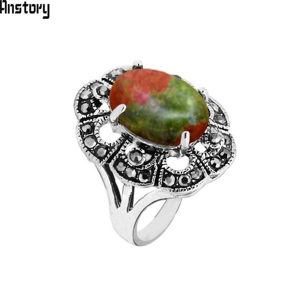 cluster rings oval unique natural green unakite ring for women vintage look antique silver plated rhinestone plum flower fashion jewelry tr6, Golden;silver
cluster rings oval unique natural green unakite ring for women vintage look antique silver plated rhinestone plum flower fashion jewelry tr6, Golden;silver