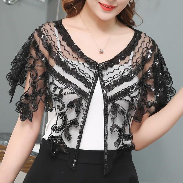 women's swimwear summer sun beach cover women 2021 retro crochet short lace mesh see through embroidery cardigan feminino scarf capes, White;black
women's swimwear summer sun beach cover women 2021 retro crochet short lace mesh see through embroidery cardigan feminino scarf capes, White;black