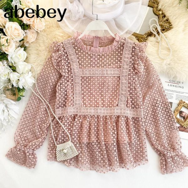 women's blouses & shirts french elegant wooden ear holiday beach blouse hollow out puff long sleeve blusas lace o neck slim shirt sprin, White
women's blouses & shirts french elegant wooden ear holiday beach blouse hollow out puff long sleeve blusas lace o neck slim shirt sprin, White