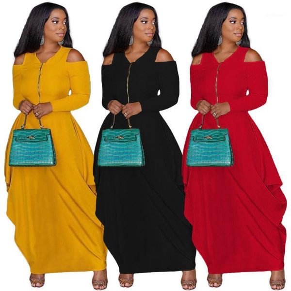casual dresses 2021 autumn women lantern dress round neck lady full sleeves fashion ankle length solid loose zipper 3 colors, Black;gray
casual dresses 2021 autumn women lantern dress round neck lady full sleeves fashion ankle length solid loose zipper 3 colors, Black;gray