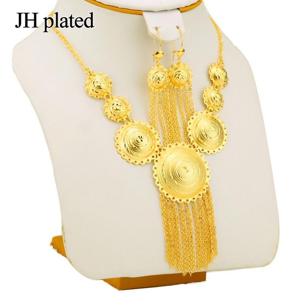 earrings & necklace jhplated gold color jewelry sets round pendant/chain necklace/earrings for women arab/africa ethiopian, Silver
earrings & necklace jhplated gold color jewelry sets round pendant/chain necklace/earrings for women arab/africa ethiopian, Silver