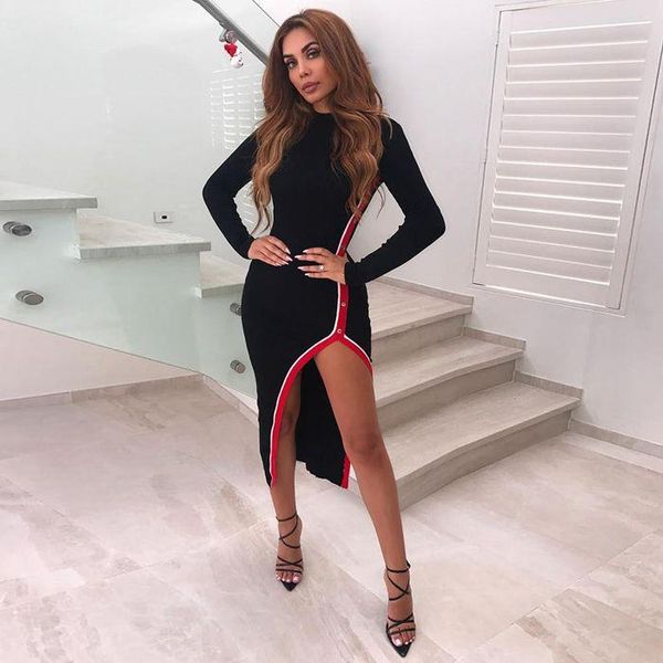 casual dresses 2021 women black round neck long sleeve celebrity party bodycon bandage dress drop, Black;gray
casual dresses 2021 women black round neck long sleeve celebrity party bodycon bandage dress drop, Black;gray