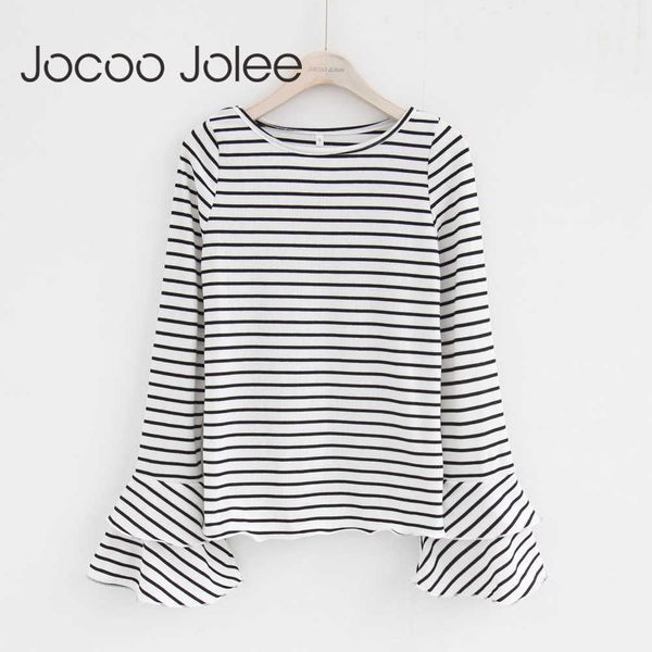 jocoo jolee fashion striped sweaters o neck rutterfly sleeve knitted autumn & winter woman sweater knitting pullovers 210619, White;black
jocoo jolee fashion striped sweaters o neck rutterfly sleeve knitted autumn & winter woman sweater knitting pullovers 210619, White;black
