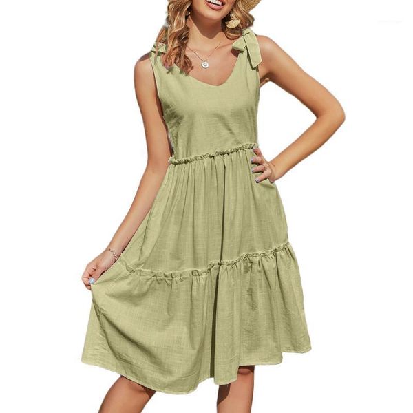 casual dresses women linen lace-up solid color dress stylish sleeveless v-neck tanks for ladies sundress mid-length holiday, Black;gray
casual dresses women linen lace-up solid color dress stylish sleeveless v-neck tanks for ladies sundress mid-length holiday, Black;gray