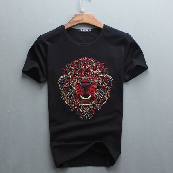 t shirts summer cotton o-neck short sleeve t-shirt men's pattern embroidery fitness plus size, White;black
t shirts summer cotton o-neck short sleeve t-shirt men's pattern embroidery fitness plus size, White;black