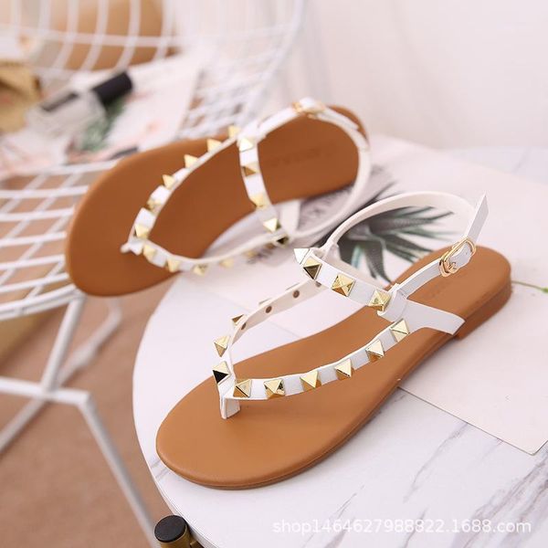 punk rivets flat sandals women summer beach jandal slides t-strap roman gladiator sandalias mujer 2021 white leather band sandal1, Black
punk rivets flat sandals women summer beach jandal slides t-strap roman gladiator sandalias mujer 2021 white leather band sandal1, Black