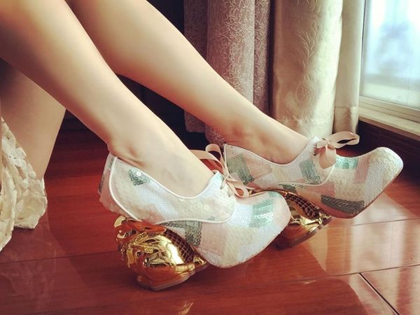 arrival sweet girl platform pumps lovely golden heel scales round toe glitter cross strappy deep women shoes dress, Black
arrival sweet girl platform pumps lovely golden heel scales round toe glitter cross strappy deep women shoes dress, Black