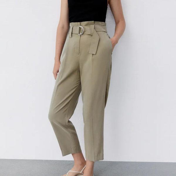 women's pants & capris agong solid pockets women fashion tie belt waist trousers elegant high waisted fold wide leg female ladies, Black;white
women's pants & capris agong solid pockets women fashion tie belt waist trousers elegant high waisted fold wide leg female ladies, Black;white