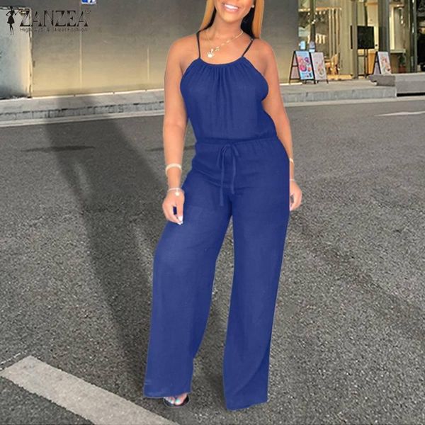 women's jumpsuits & rompers 2022 summer drawstring fashion spaghetti pants women casual solid sleeveless wide leg playsuits trousers, Black;white
women's jumpsuits & rompers 2022 summer drawstring fashion spaghetti pants women casual solid sleeveless wide leg playsuits trousers, Black;white
