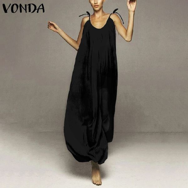 fashion female wide leg pants suspenders 2021 vonda women loose jumpsuits summer solid rompers v-neck elegant overalls plus size, Black;white
fashion female wide leg pants suspenders 2021 vonda women loose jumpsuits summer solid rompers v-neck elegant overalls plus size, Black;white