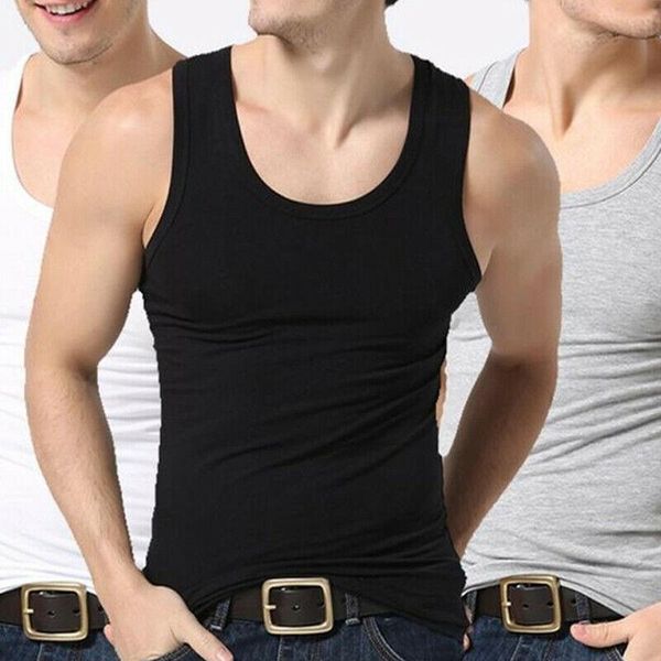 men' tank men summer sleeveless casual cotton gym sports slim fit vest t-shirt, White;black
men' tank men summer sleeveless casual cotton gym sports slim fit vest t-shirt, White;black