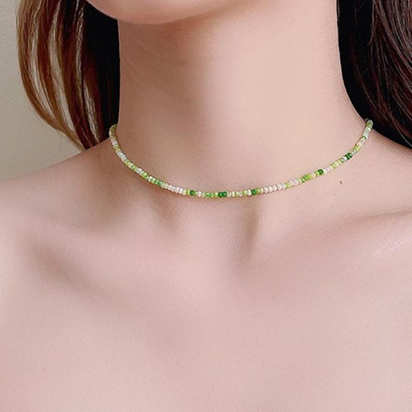 chokers delicate boho bohemian seed bead necklace, multi green beaded choker, dainty jewelry for women gifts, Golden;silver
chokers delicate boho bohemian seed bead necklace, multi green beaded choker, dainty jewelry for women gifts, Golden;silver