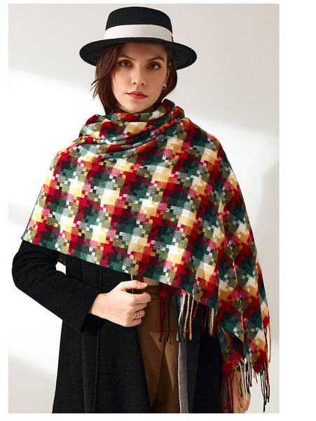 scarves outdoor plaid winter scarf women's universal light color warm fashion cashmere turban tassel, Blue;gray
scarves outdoor plaid winter scarf women's universal light color warm fashion cashmere turban tassel, Blue;gray