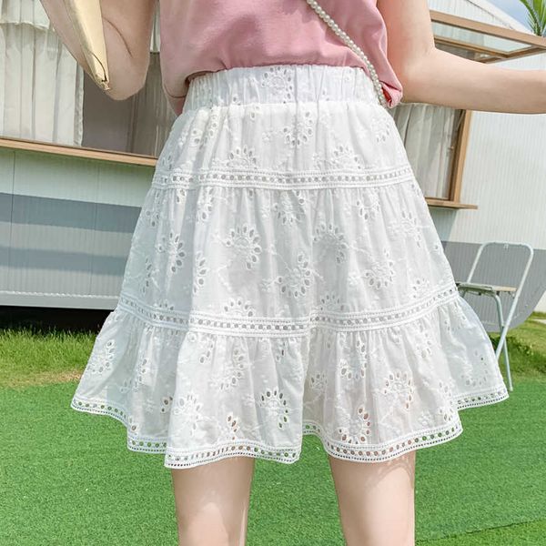 skirts elastic waist summer lace dress women white black floral crochet hollow out a-line embroidery vintage shorts skirt harajuku
skirts elastic waist summer lace dress women white black floral crochet hollow out a-line embroidery vintage shorts skirt harajuku