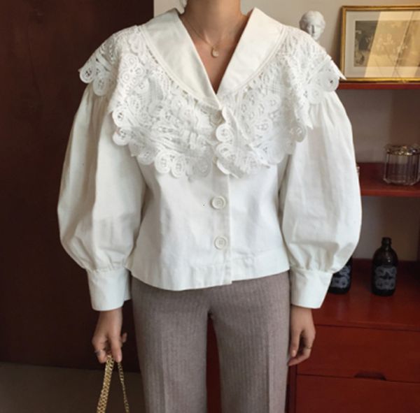 women's jackets lantern long sleeve white blouse women vintage splice lace shirt v neck elegant cotton lady's blouses blusa zzwh, Black;brown
women's jackets lantern long sleeve white blouse women vintage splice lace shirt v neck elegant cotton lady's blouses blusa zzwh, Black;brown