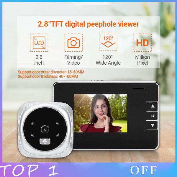 doorbells 2.8 inch peephole hd video doorbell angle digital dooroutdoor door bell recordable camera eye
doorbells 2.8 inch peephole hd video doorbell angle digital dooroutdoor door bell recordable camera eye