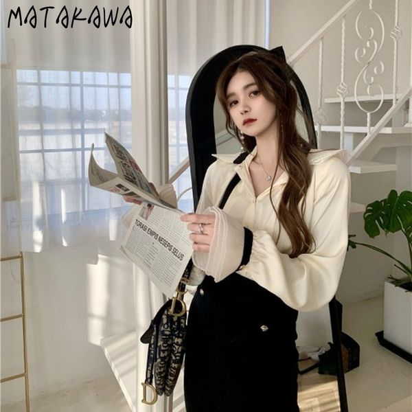matakawa lapel women's shirt french vintage long-sleeved inner wear women blouses spring korean fashion blusas 210513, White
matakawa lapel women's shirt french vintage long-sleeved inner wear women blouses spring korean fashion blusas 210513, White