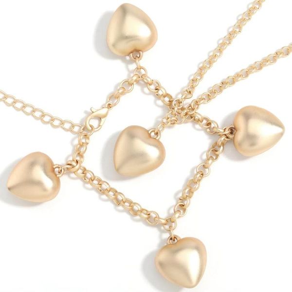 earrings & necklace fashion big heart chains pendant and bracelet punk vintage gold color metal collar for women gift, Silver
earrings & necklace fashion big heart chains pendant and bracelet punk vintage gold color metal collar for women gift, Silver