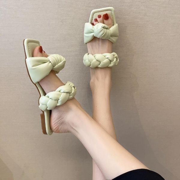 summer fashion flat women slippers pu leather braided sandals square toe casual shoes outdoor beach candy colors, Black
summer fashion flat women slippers pu leather braided sandals square toe casual shoes outdoor beach candy colors, Black