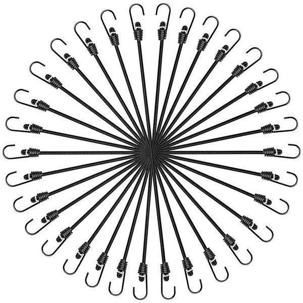 -12 inch bungee cord with hook, 15 pack superior latex heavy duty elastic rope straps strong tie down hooks lock cords, slings and webbi
-12 inch bungee cord with hook, 15 pack superior latex heavy duty elastic rope straps strong tie down hooks lock cords, slings and webbi