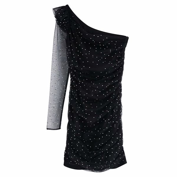 summer women fashion netting a sleeve sequin decoration dress female party mesh laminated decoration dresses 210520, Black;gray
summer women fashion netting a sleeve sequin decoration dress female party mesh laminated decoration dresses 210520, Black;gray