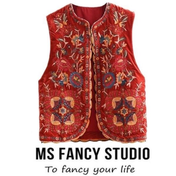 autumn and winter design women bohemian velvet vest flower embroidered waistcoat retro vintage boho chalecos para mujer 210604, Black;white
autumn and winter design women bohemian velvet vest flower embroidered waistcoat retro vintage boho chalecos para mujer 210604, Black;white
