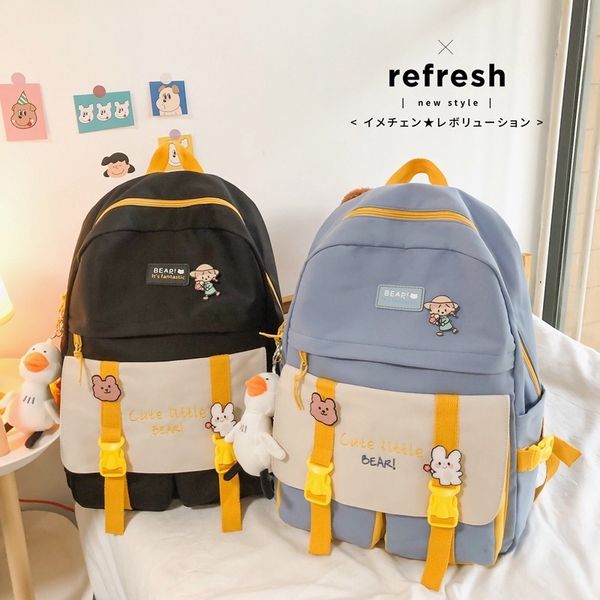 backpack nylon harajuku school bag, high-capacity backpack for women, plain and versatile, travelling bag 0jn4
backpack nylon harajuku school bag, high-capacity backpack for women, plain and versatile, travelling bag 0jn4