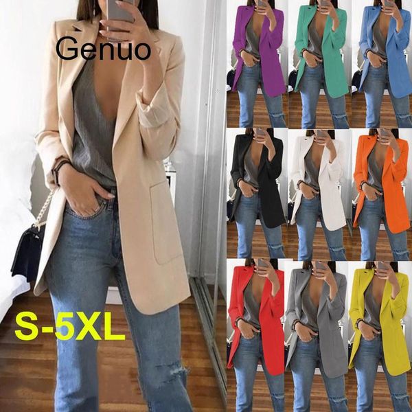 women's suits & blazers slim women autumn fashion jacket female work office solid pocket business notched blazer feminino coat plu, White;black
women's suits & blazers slim women autumn fashion jacket female work office solid pocket business notched blazer feminino coat plu, White;black