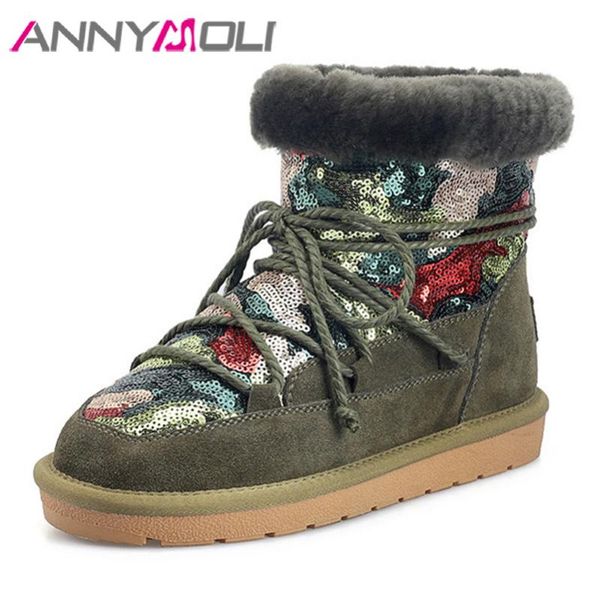 boots annymoli cow suede platform flat snow real leather short women shoes lace up bling wool fur warm ankle winter, Black
boots annymoli cow suede platform flat snow real leather short women shoes lace up bling wool fur warm ankle winter, Black