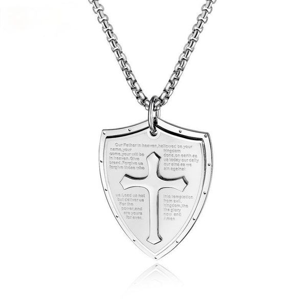 pendant necklaces megin d stainless steel titanium cross knight shield vintage collar chains necklace for men women couple gift jewelry bo, Silver
pendant necklaces megin d stainless steel titanium cross knight shield vintage collar chains necklace for men women couple gift jewelry bo, Silver