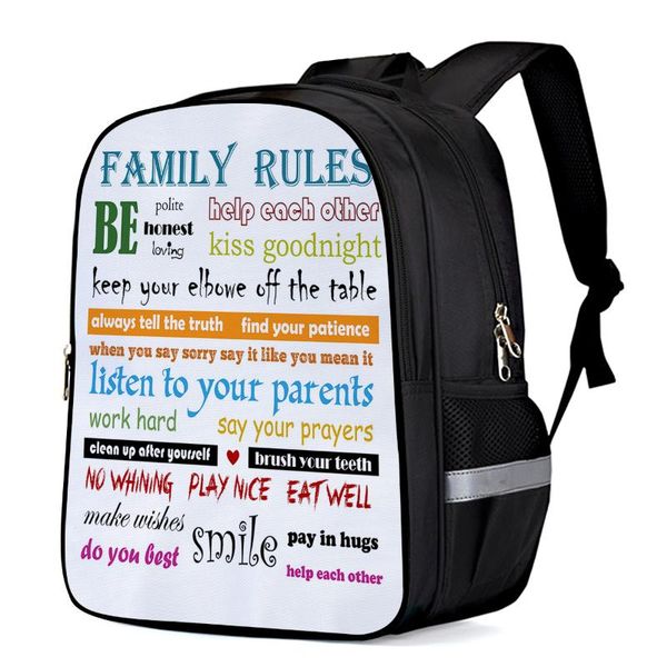 backpack family rules colorful text white background simple student schoolbag boys and girls backpacks fashion
backpack family rules colorful text white background simple student schoolbag boys and girls backpacks fashion