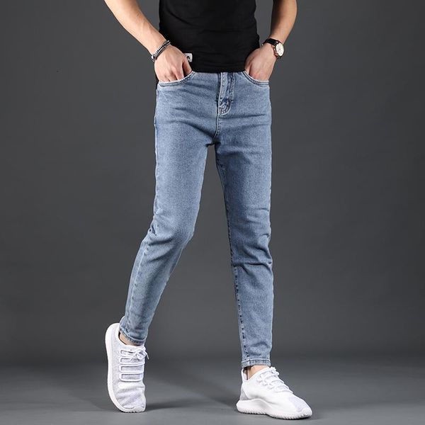 men's jeans summer ankle-length men stretch cotton slim fit pencil pants korean style casual blue denim trousers 3pu4
men's jeans summer ankle-length men stretch cotton slim fit pencil pants korean style casual blue denim trousers 3pu4