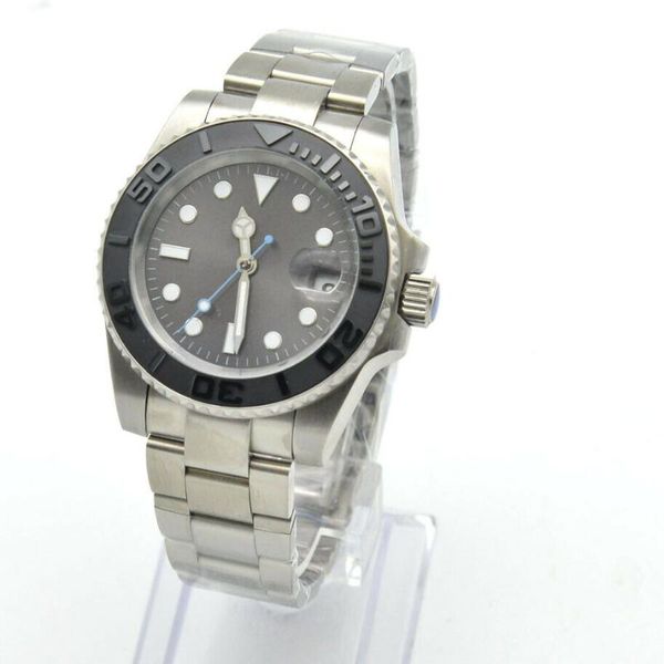 wristwatches 40mm gray no logo dial ceramic ring mechanical men's automatic watch stainless steel bracelet, Slivery;brown
wristwatches 40mm gray no logo dial ceramic ring mechanical men's automatic watch stainless steel bracelet, Slivery;brown