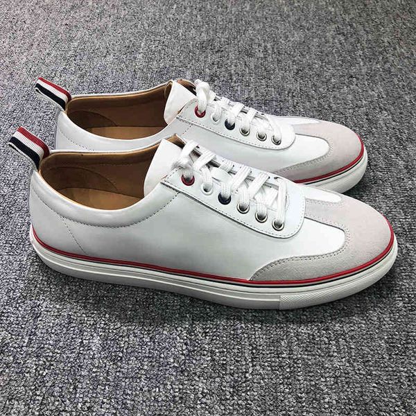 2021 fashion brand tb genuine leather shose men cow sneakers patchwork lace up spring autumn mens white casual shoes, Black
2021 fashion brand tb genuine leather shose men cow sneakers patchwork lace up spring autumn mens white casual shoes, Black