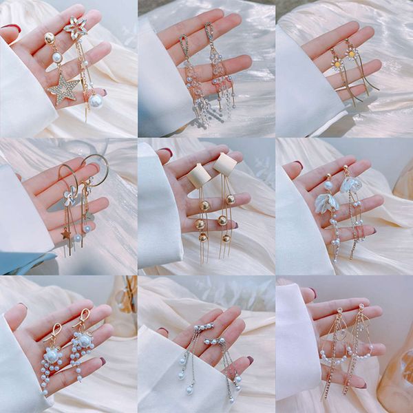 s925 silver needle long style tassel advanced women's pearl net red earrings, Black
s925 silver needle long style tassel advanced women's pearl net red earrings, Black