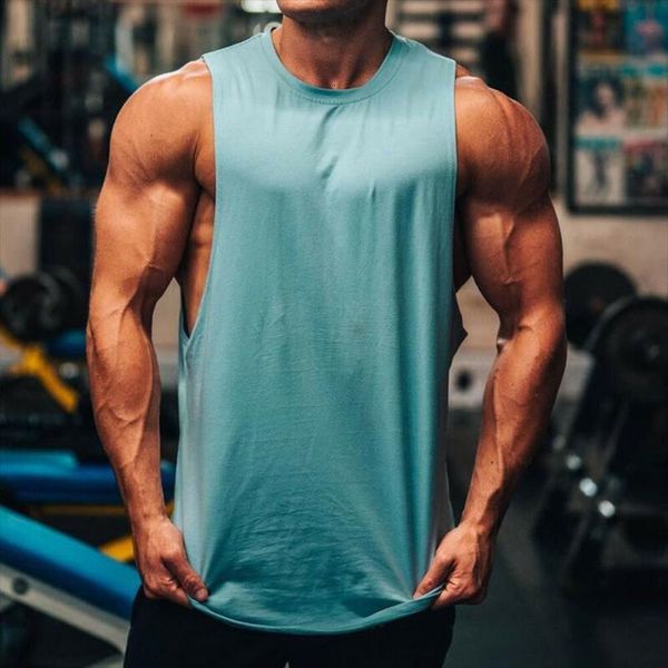 casual men gym sport fitness muscle vest tank sleeveless basic tee, White;black 
casual men gym sport fitness muscle vest tank sleeveless basic tee, White;black