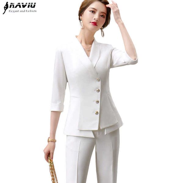 fashion women suits spring business formal half sleeve blazer and pants office ladies elegant work wear 210604, White;black
fashion women suits spring business formal half sleeve blazer and pants office ladies elegant work wear 210604, White;black