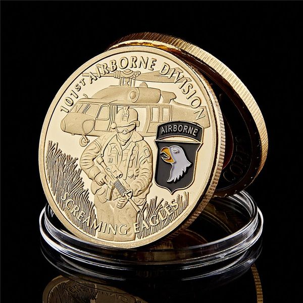 Souvenir Coins Commemorative US Army 101st Airborne Screaming Eagles Armies Military Gold Challenge Coin Collection
Souvenir Coins Commemorative US Army 101st Airborne Screaming Eagles Armies Military Gold Challenge Coin Collection