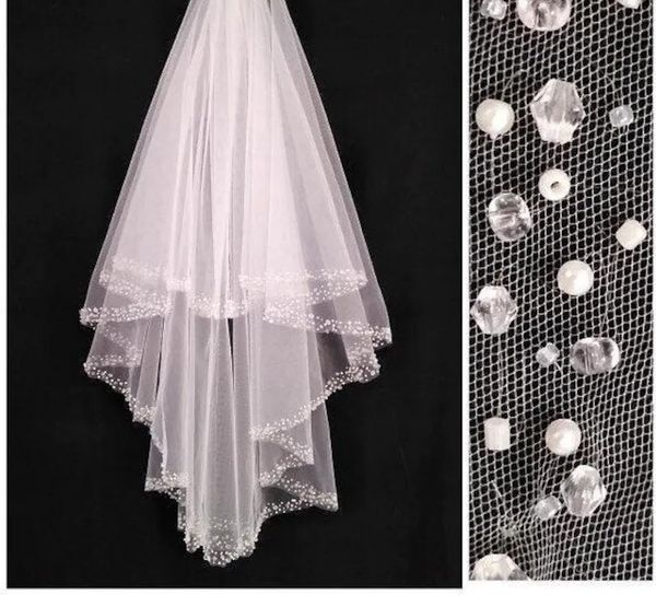 bridal veils white/ivory veil with comb one layer 1m royal pearl wedding veu de noi, Black
bridal veils white/ivory veil with comb one layer 1m royal pearl wedding veu de noi, Black