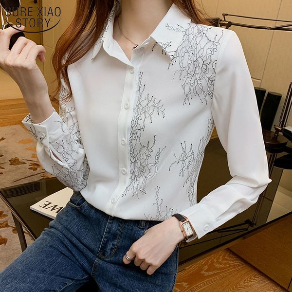 office long sleeve cardigan shirts autumn white printing blouse women blusas mujer single breasted clothing 12140 210508
office long sleeve cardigan shirts autumn white printing blouse women blusas mujer single breasted clothing 12140 210508