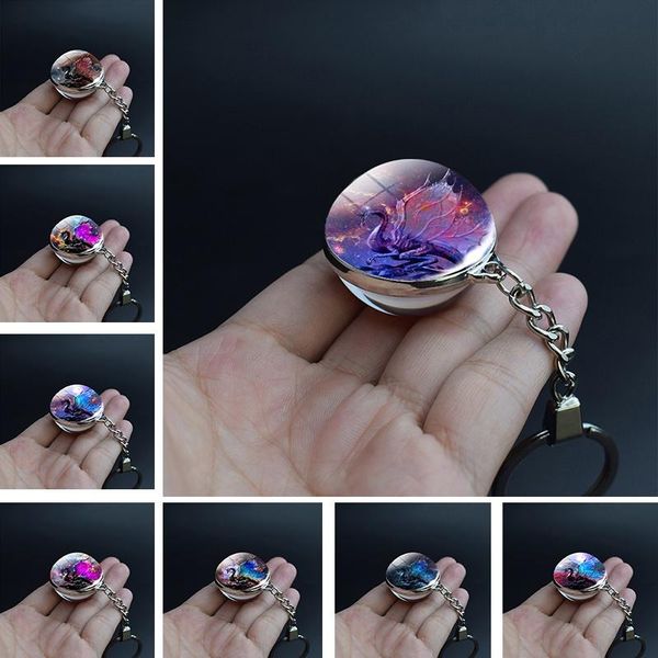 novelty items the evil dragon crystal ball under stars silver key ring spherical glass pendant jewelry decoration
novelty items the evil dragon crystal ball under stars silver key ring spherical glass pendant jewelry decoration