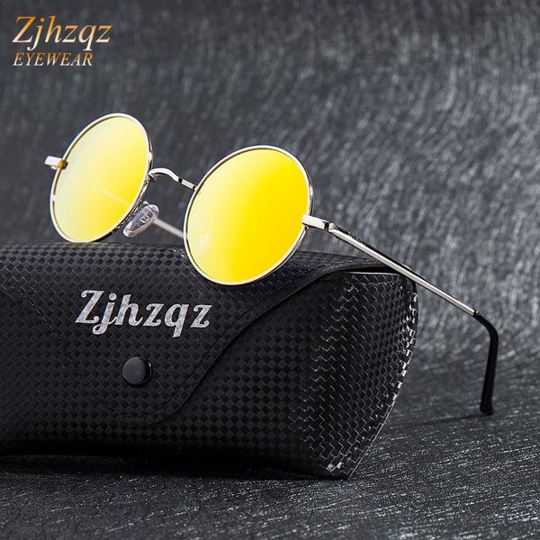 sunglasses womens steampunk round polarized for men classic anti-uv metal small vintage retro john lennon glasses gafas de sol, White;black 
sunglasses womens steampunk round polarized for men classic anti-uv metal small vintage retro john lennon glasses gafas de sol, White;black