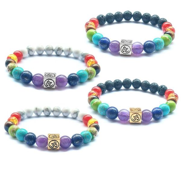 charm bracelets natural stone lava howlite mala yoga bracelet couples 7 chakra meditation healing beaded om women, Golden;silver
charm bracelets natural stone lava howlite mala yoga bracelet couples 7 chakra meditation healing beaded om women, Golden;silver