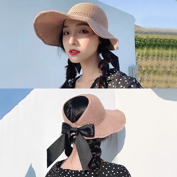 summer sunshade sunscreen designer version empty straw bow sun fisherman big cornice hat female, Blue;gray
summer sunshade sunscreen designer version empty straw bow sun fisherman big cornice hat female, Blue;gray