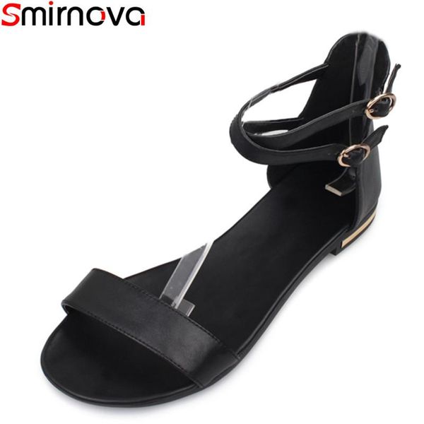 smirnova large size 34-43 solid color women sandals fashion open toe cover heel flat shoes genuine leather black summer
smirnova large size 34-43 solid color women sandals fashion open toe cover heel flat shoes genuine leather black summer
