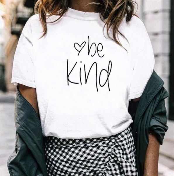 be kind letter print womens t shirt short sleeve o neck loose ladies fashion tee clothes camisetas mujer, White
be kind letter print womens t shirt short sleeve o neck loose ladies fashion tee clothes camisetas mujer, White